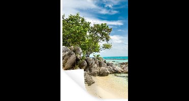 Muurstickers - Sticker Folie - Strand - Stenen - Zee - Zomer - 20x30 cm - Plakfolie - Muurstickers Kinderkamer - Zelfklevend Behang - Zelfklevend behangpapier - Stickerfolie