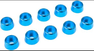 Team Corally - Aluminium sluitring - voor M4 Cilinderkopschroeven - BD=10mm - Blauw - 10 st