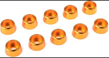 Team Corally - Aluminium sluitring - voor M4 Cilinderkopschroeven - BD=10mm - Goud - 10 st