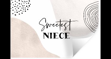 Muurstickers - Sticker Folie - Quote - Love - Pastel - Niece - 30x20 cm - Plakfolie - Muurstickers Kinderkamer - Zelfklevend Behang - Zelfklevend behangpapier - Stickerfolie