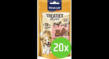 Vitakraft Treaties Minis Rund & Wortel - hondensnack - 48 gram - 20 Verpakkingen