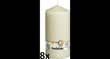 Bolsius Stompkaars - 200/100 mm - 8 stuks - Ivoor