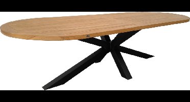 Tuintafel Mistral teak ovaal spinpoot 280cm