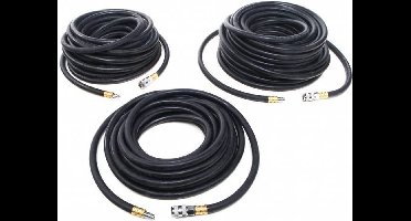 Rubberen luchtslang 20 meter met koppelingen