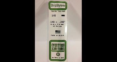 Evergreen Modelbouwdecoratie - 148 Strip 1,0mmX4,8mmX35cm -10 stuks Styreen