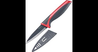 Westmark Schil-/groentemesje, lemmetlengte 8 cm, met mesbeschermer, roestvrij staal/kunststof, antraciet/rood, 14522270