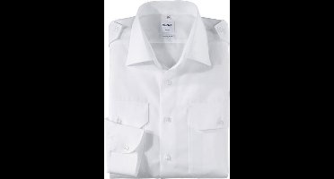 Olymp Piloot modern fit wit extra lange mouw
