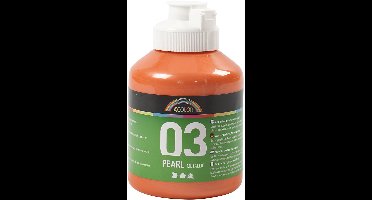 Acrylverf Metallic, metallic, oranje, 500 ml/ 1 fles