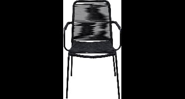 Tuinstoel Vita Luxor touw - zwart