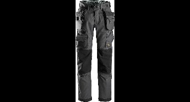 Snickers FlexiWork Vloerleggersbroek+ Stretch 6923 - Mannen - Staalgrijs/Zwart - 48