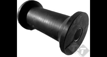 Bootrol voor kiel met bus, 135mm breed x 51mm diameter. Kielrol Zwart, Kimrol, Vangmuil, steunrol. Kielrol Zwart