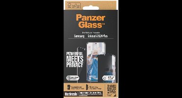 PanzerGlass Screenprotector geschikt voor Samsung Galaxy S24 Plus Glazen | PanzerGlass Ultra-Wide Fit Screenprotector Privacy - Case Friendly