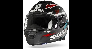 SHARK SPARTAN 1.2 ADRIAN PARASSOL Motorhelm integraalhelm Mat Zwart Zilver Rood - Maat XXL