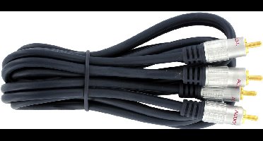 Q-Link tulp kabel 2RCA/2RCA male-male 1,5 meter zwart