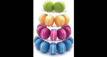 Macaron standaard plastic 4 delig