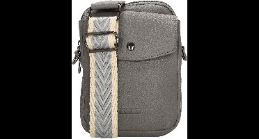 Beagles Las Palmas Crossbody Telefoontasje - Trendy Schouderband - Handige Ritsvakjes - Crossbody Tas - Dames Tas - Grijs