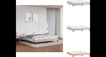 vidaXL - Bedframe - kunstleer - cappuccinokleurig - 180x200 - cm