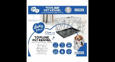 Draadkooi Topline 2 deuren plastic schuif S - 62x44x50cm lichtgrijs