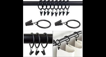 New Age Devi - 10 stuks RVS gordijnringetjes - 32mm - Inclusief handige klemmetjes