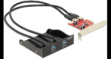Delock - Front Panel 3œ 2xUSB 3.0 schwarz PCI Delock
