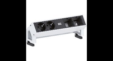 BACHMANN DESK2 2x Geaard stopcontact 2x ABD GST18 Inox