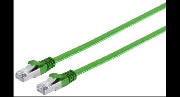 RJ45 Flachkabel m. CAT 7 Rohkabel slim grün 1m