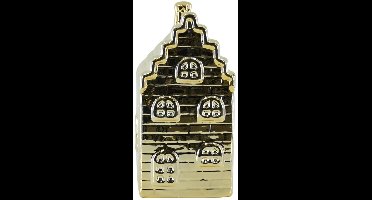 Housevitamin Ornament- Spaarpot Huis - Keramiek-Goud- 7x7x13cm