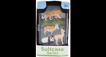 PIA Soft Toys - Wilde dieren Kofferspeelset (Medium) 10 cm x 5 cm x 16,5 cm