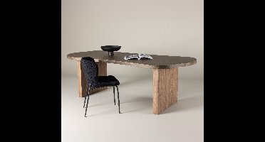 Fjôrd Eettafel Eleonora Organisch Bruin Marmerlook 230cm