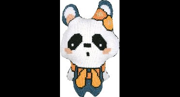 Vervaco - Kruissteekvormkussen kit met rug - Panda - PN-0214145 - Borduren - Borduurpakket - Borduurpakket volwassenen - Borduurpakket kind