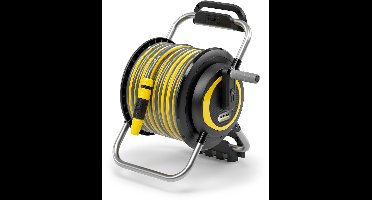 Kärcher HR 4.30 Set Slanghaspel - Incl. 30 m PrimoFlex tuinslang - Incl. muurbeugel en sproeierhouder - Slangcapaciteit (m) 40 (1/2") / 30 (5/8") / 25 (3/4") - Compact - Incl. tuinslang