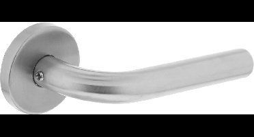 Intersteel Deurkruk - recht op ronde rozet staal 55x8mm - 0035.122802