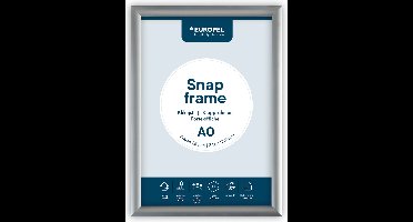 Europel Kliklijst – Posterlijst – A0 – 84,1 x 118,9 cm – 25mm – Aluminium – Zilver