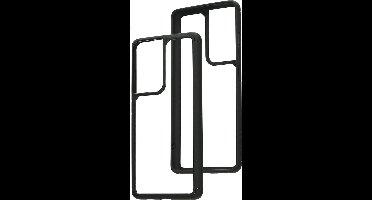 Mobiparts Rugged Clear Case geschikt voor Samsung Galaxy S21 Ultra - Zwart Transparant