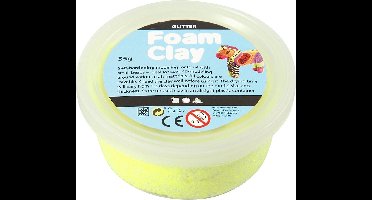 Foam Clay®, geel, glitter, 35gr