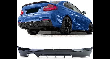 Achterbumper Diffuser Voor Bmw 2 serie F22 F23 M Pakket Glans Zwart Dubbel Uitlaat Uitsparing Links