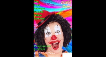 Clownspruik zwart