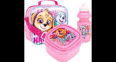 Paw Patrol SKYE & EVEREST Lunch Set Broodtrommel Drinkbeker Schoudertas Lunchtas