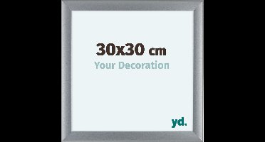 Your Decoration - Fotolijst 30x30 cm - MDF - Zilver Mat - Como