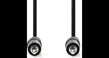 Nedis Stereo-Audiokabel - 3,5 mm Male - 3,5 mm Male - Vernikkeld - 1.00 m - Rond - Zwart - Label