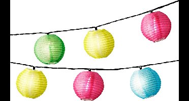 Lumineo lampionnen lichtsnoer led - 5 kleuren - 14,5m lichtslinger