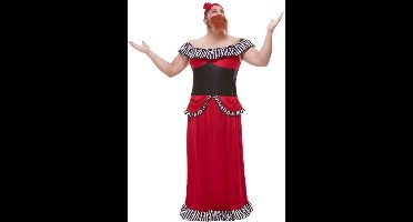 Smiffys - Bearded Lady Kostuum - L - Rood