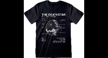 Star Wars Death Star Sketch Heren T-shirt - zwart - S