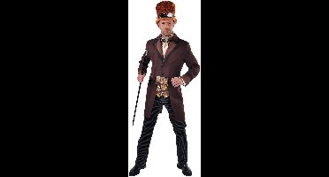 Magic Design Verkleedpak Steampunk Victoriaans Heren Bruin Mt S