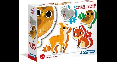 Clementoni - Mijn eerste puzzel - Bos Dieren - 2, 3, 4 en 5 stukjes - Super Color - 4 puzzels - vanaf 2 jaar