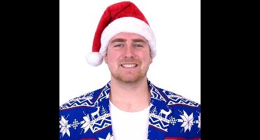 Witbaard Kerstmuts Teddy 56 Cm Pluche Rood/wit