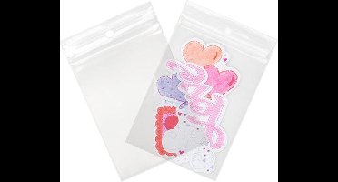 Gripzakken met Ophanggat 7,5x10cm100 Micron (100 stuks) | gripzak