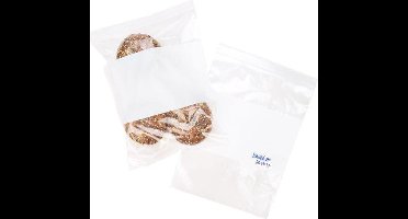 Gripzakken met Schrijfvlak 20,5x25,5cm PE 50 micron (100 stuks) | gripzak