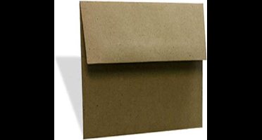 Enveloppen Bruin 12,7x12,7cm (50 stuks)