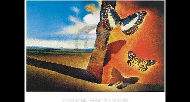 Kunstdruk Salvador Dali - Paysage aux Papillons 80x60cm